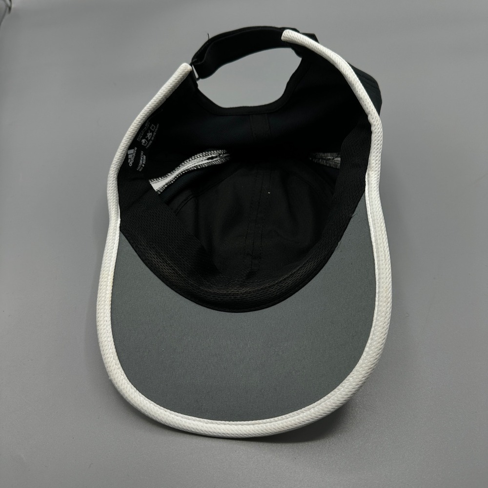 Adidas Aeroready Running Hat Black White Adjustable Performance Baseball Cap - Picture 4 of 5